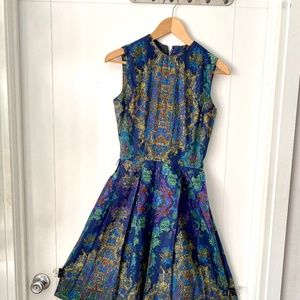 vintage cotton day dress in boho print